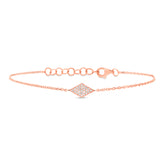 0.06ct 14k Rose Gold Diamond Pave Diamond Bracelet